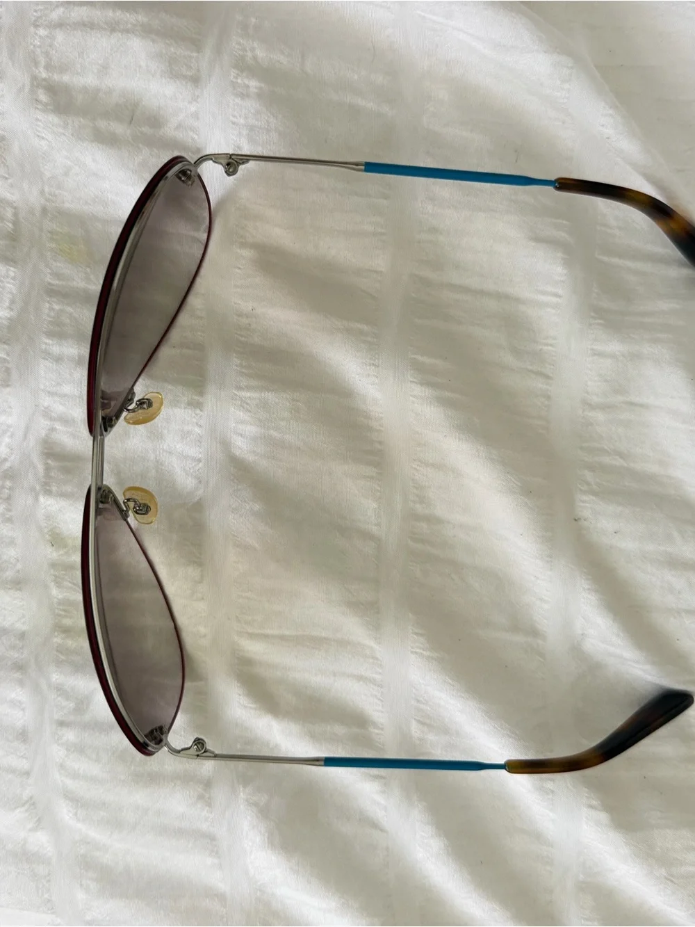 Marc Jacob Aviator Sunglasses in Red Frame Gradient Lenses